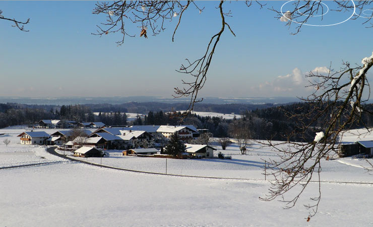 Winterimpressionen rund um den Bamberger Hof in Traunstein im Chiemgau